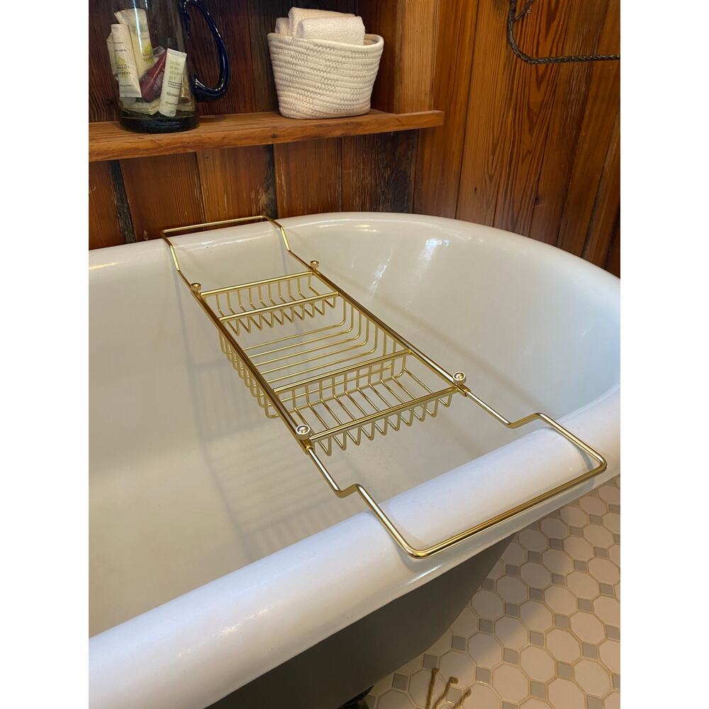 West Elm Gold Bath Caddy